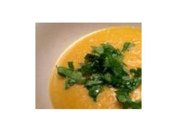 Sopa de grão com um cheirinho de caril