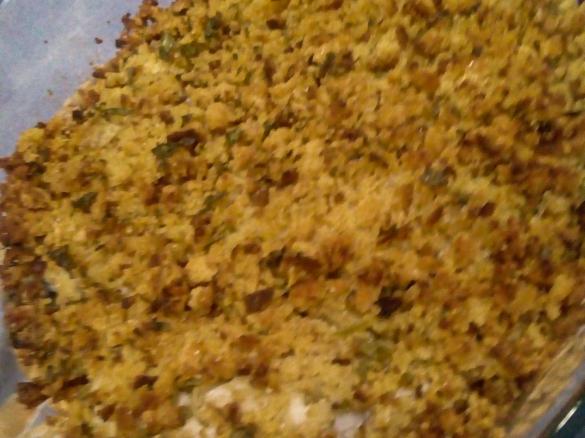 Lombinhos de pescada com crosta de broa