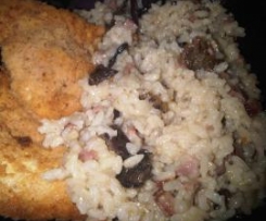 Risotto com Cogumelos da Floresta e Bacon