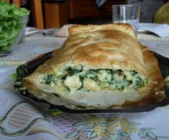 Pescada em crosta de massa folhada