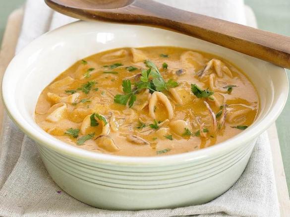 Lulas com molho mostarda