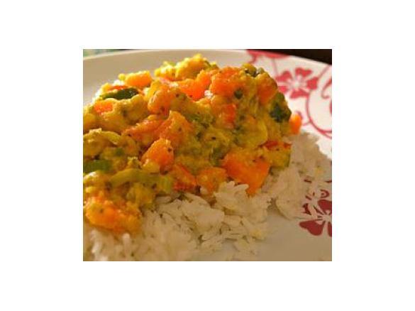 Caril de Legumes - adaptada do Livro