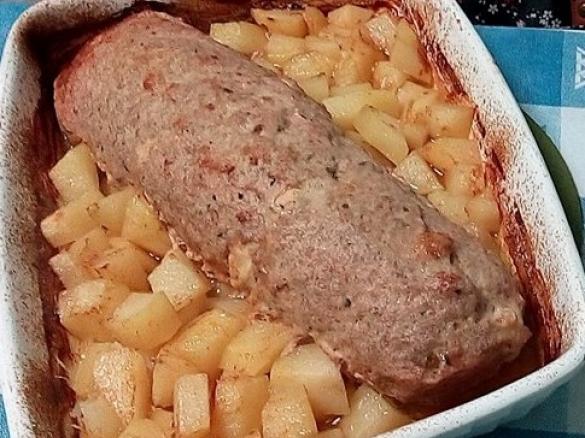 Rolo de Carne XxL Queijo Chouriço e Alheira