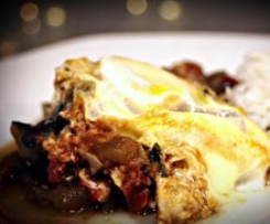 Beringelas com Ovos Escalfados