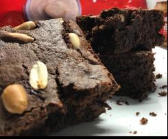 Brownie de courgette e amendoim