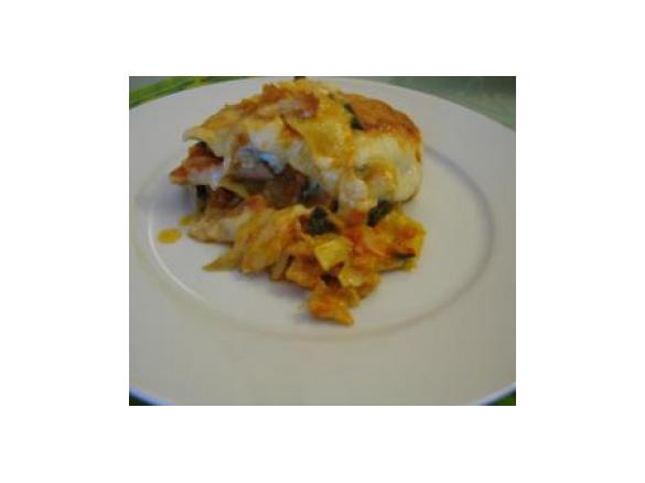 Lasanha de bacalhau e espinafres