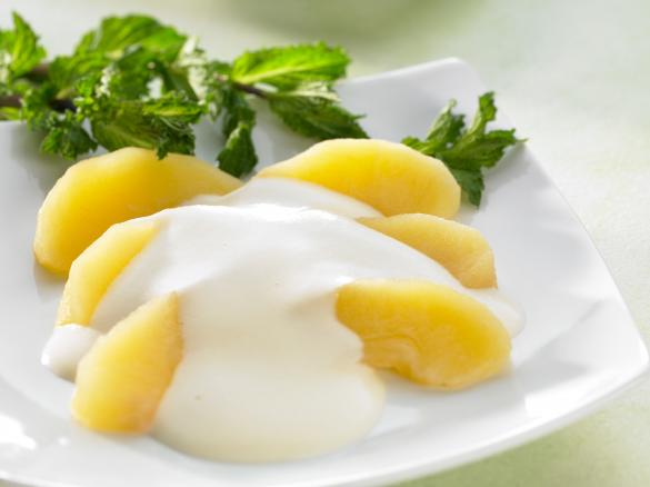 Maçãs com zabaione de cidra