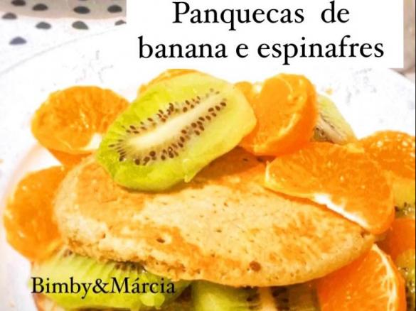 Panquecas de Banana e Espinafres