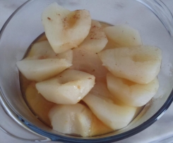 Pêras cozidas ao vapor