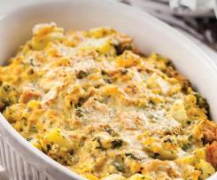 Gratinado de salmão com legumes