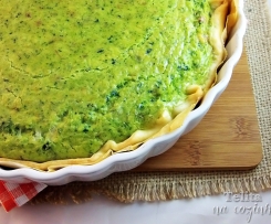 quiche de bacalhau e espinafres