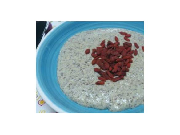 Papas de aveia, linhaça e maçã