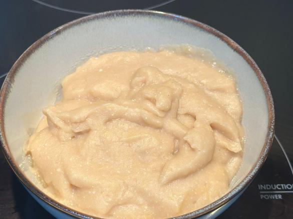 Papas de aveia e maçã proteícas