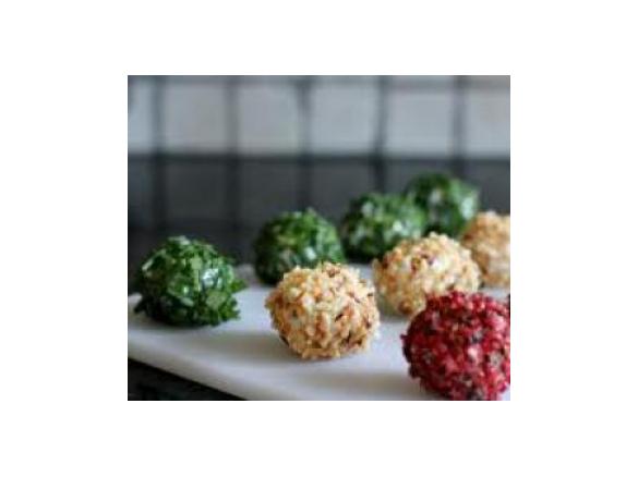 Trufas de queijo de cabra