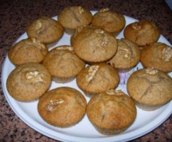 Queques de maçã e noz