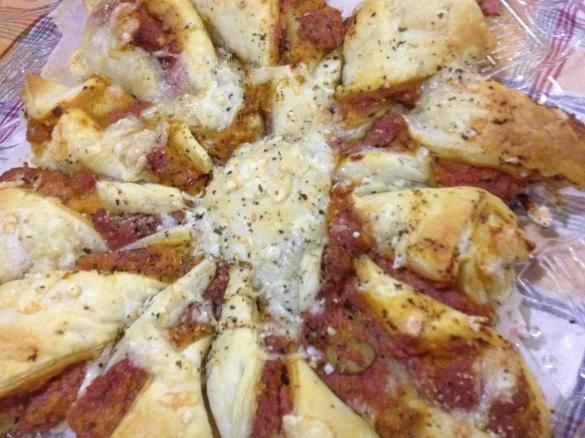 Estrela folhada recheada