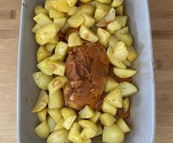 Lombinho de peru com cenoura e batatinha