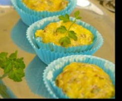 Muffins de salsicha e cogumelos