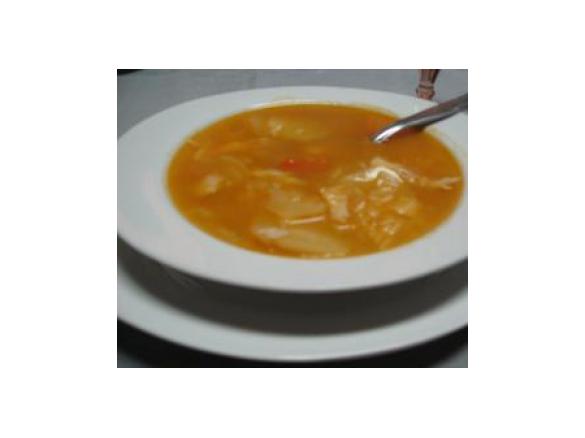 Sopa de batata com arroz e bacalhau