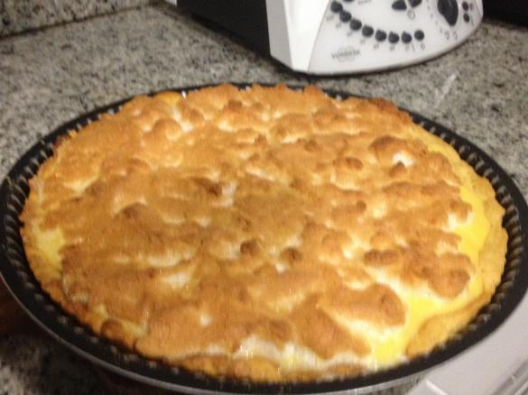 Tarte de Creme dde pasteleiro e doce tomate