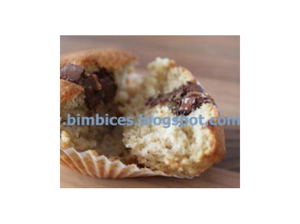 Queques de bananas com chocolate