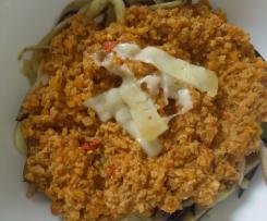 Soja com tiras de beringela