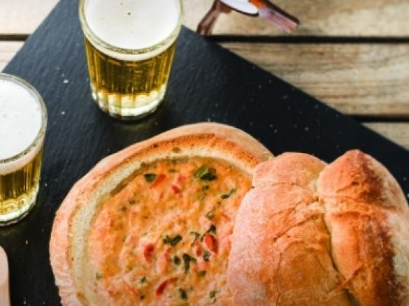 Patê de Queijo, Cogumelos e Tomate