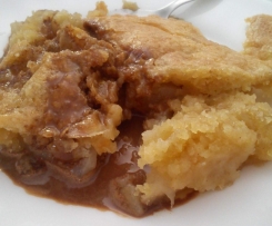 Crumble de Pêra Rocha com Chocolate Quente