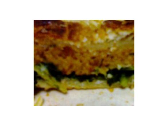 Folhado de Alheira em cama de grelos