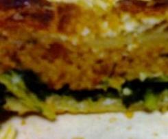 Folhado de Alheira em cama de grelos