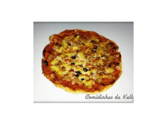 Pizza caseira havaiana