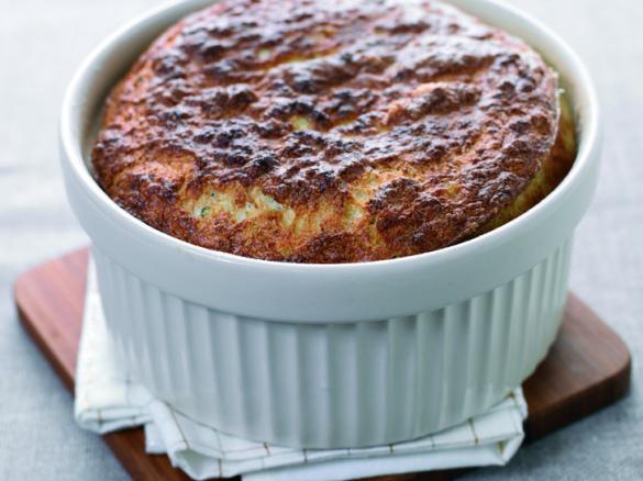 Soufflé de brócolos e milho