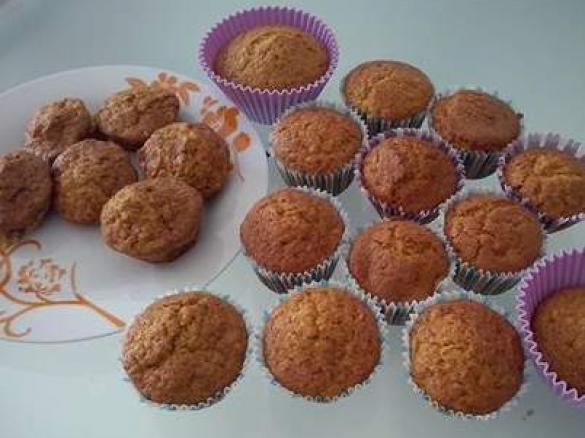 Queques de abobora e maçã