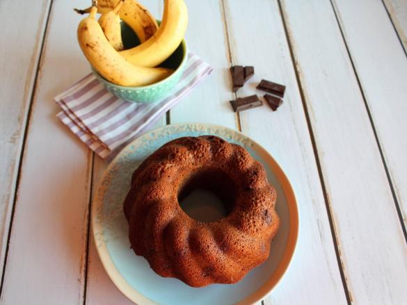 Bolo de Banana com Pepitas de Chocolate