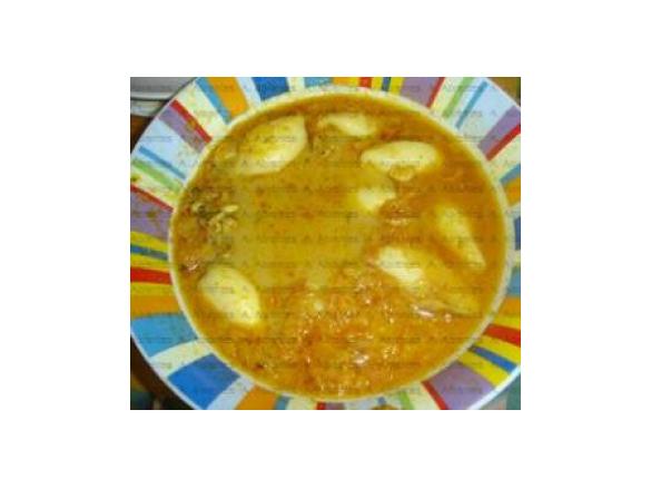 Lulas de tomatada com caril