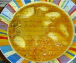 Lulas de tomatada com caril