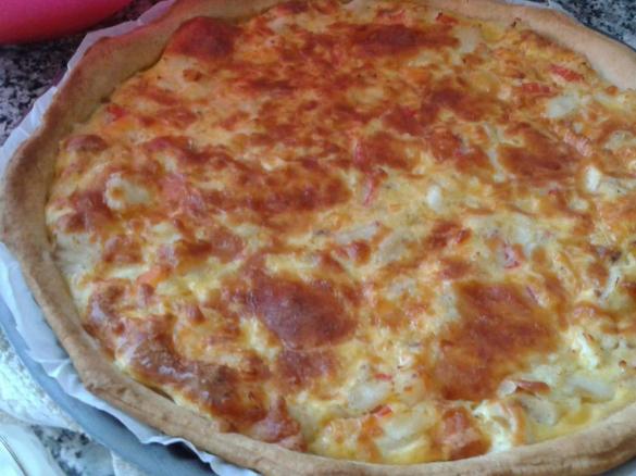 QUICHE DE PESCADA COM CAMARÃO E DELICIAS DO MAR 