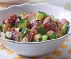 Salada fria de polvo e courgete