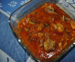 perna de frango com cenoura