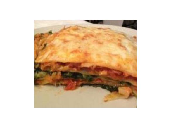 Lasanha de atum e espinafres