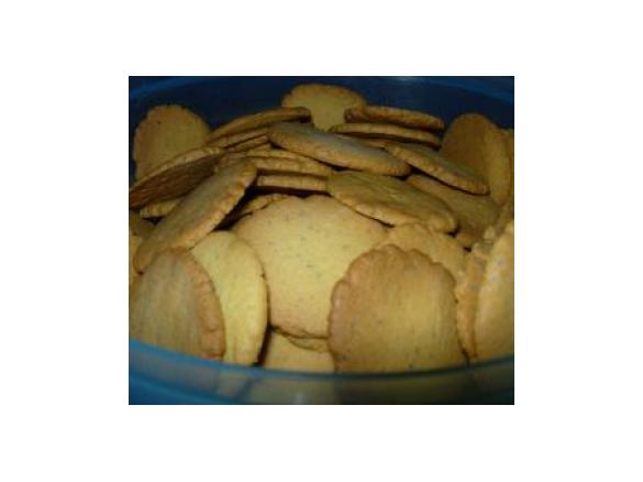 Bolachas custard com sementes de papoila