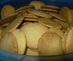 Bolachas custard com sementes de papoila