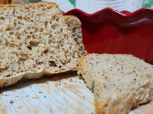 Pão de iogurte e sementes