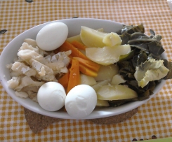 Bacalhau cozido com todos