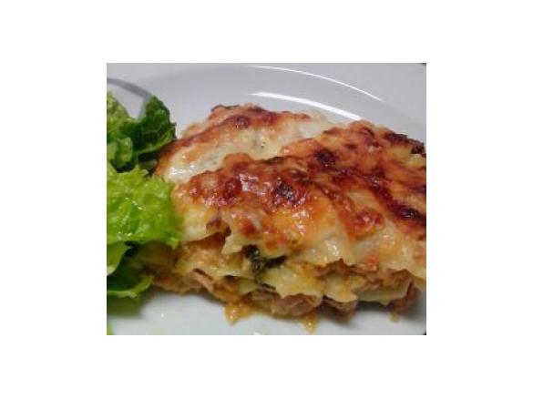 Lasanha de espinafres com atum