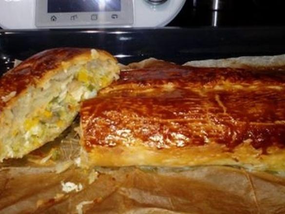 Calzone de legumes e frango