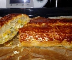 Calzone de legumes e frango
