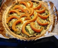 Tarte de abóbora hokkaido e couves de bruxelas