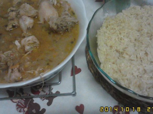 Frango com manga,laranja,limão