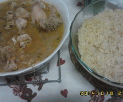 Frango com manga,laranja,limão